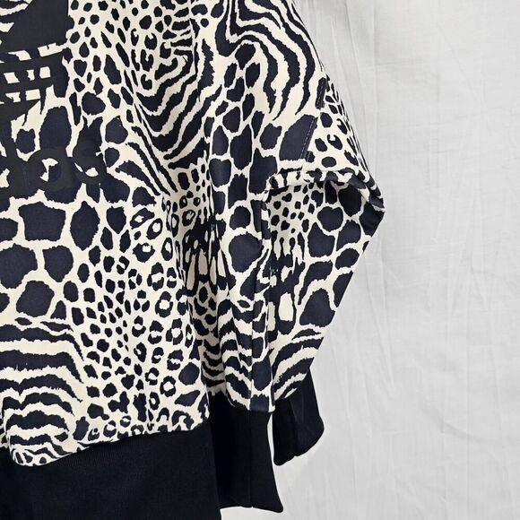 Adidas Originals Leopard Print Sweatshirt Crewneck Women's Size Small Oversized - Picture 4 of 6
